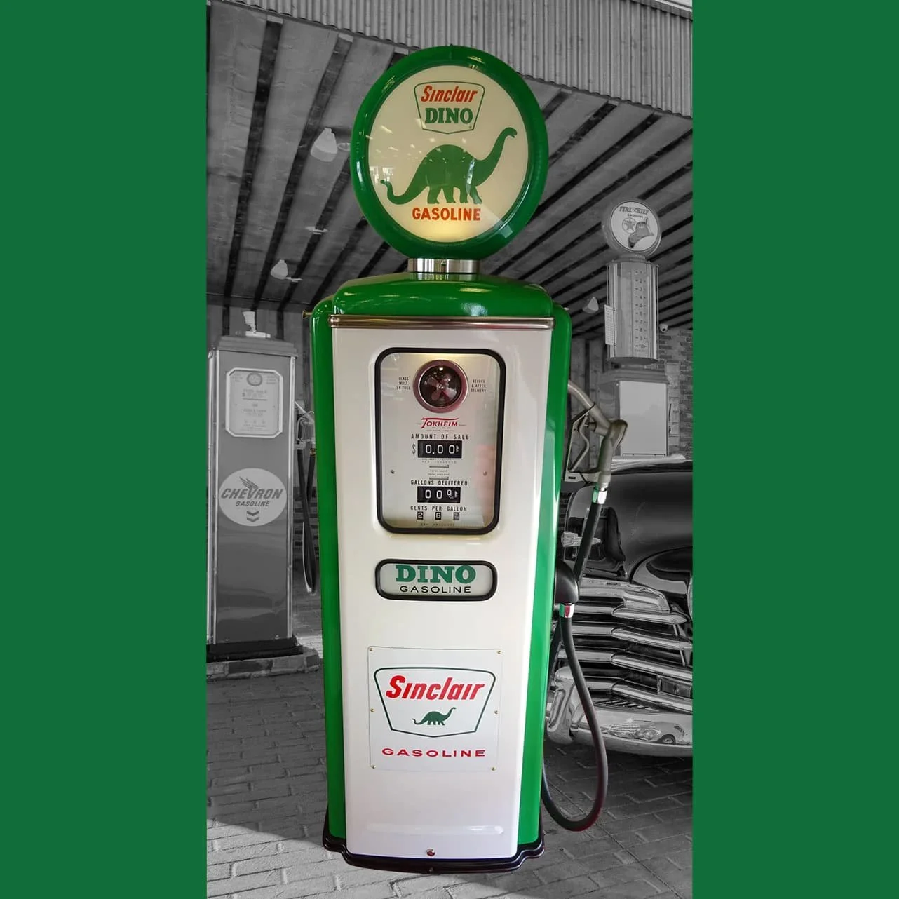 Tokheim Sinclair Gas Pump Refrigerator Wrap